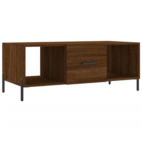 vidaXL Table basse ch&ecirc;ne marron 102x50x40 cm bois d'ing&eacute;nierie