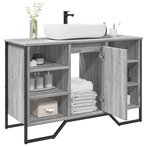 vidaXL Armoire lavabo de salle de bain sonoma gris 91x35x60 cm