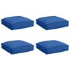 vidaXL Coussin 4 pcs Bleu royal 40 x 40 x 8 cm Tissu Oxford