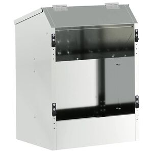 vidaXL Distributeur pour lapins Argent 64.5 x 25.5 x 45.5 cm