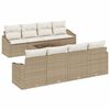 vidaXL Ensemble de Canap&eacute;s 7 pc Beige et cr&egrave;me polyrotin