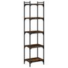 vidaXL Biblioth&egrave;que 5 niveaux ch&ecirc;ne fum&eacute; 40x30x154cm bois d'ing&eacute;nierie