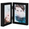 vidaXL Cadre photo d&eacute;pliable en deux Noir 2x(10x15 cm)