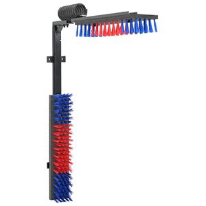 vidaXL Brosses pour le b&eacute;tail Rouge et bleu 84 x 10 x 91 cm PVC