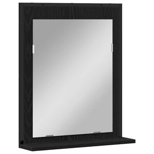 vidaXL Miroir Chêne noir 50 x 12 x 60 cm Verre et Bois Ingénierie