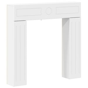 vidaXL Cadre de chemin&eacute;e Blanc 102 x 18 x 100,5 cm Bois d'ing&eacute;nierie