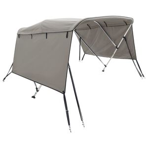 vidaXL Toit bimini &agrave; 3 arceaux parois lat&eacute;rales 183x(137-152)x137 cm