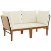 vidaXL 2 pc Bois d'acacia massif et corde Naturel