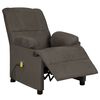 vidaXL Fauteuil de massage Gris fonc&eacute; Similicuir daim