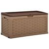 vidaXL Bo&icirc;te de rangement de jardin 335 L Moka-Chocolat PP Rotin