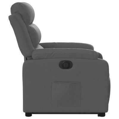 vidaXL Fauteuil inclinable électrique gris foncé tissu