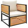 vidaXL Chaise de jardin avec coussins bois massif d'acacia