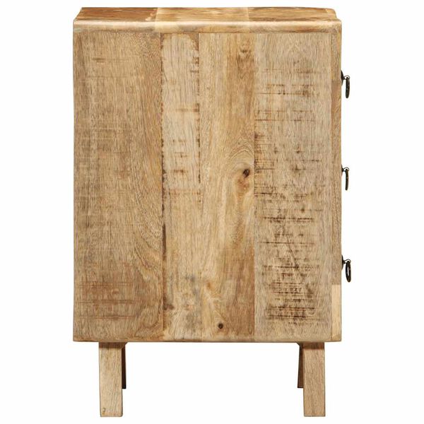 vidaXL Table de chevet 2 pcs 37x32x50 cm bois massif de manguier brut