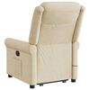 vidaXL Fauteuil inclinable de massage Cr&egrave;me Tissu