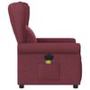 vidaXL Fauteuil de massage inclinable &eacute;lectrique Rouge bordeaux Tissu