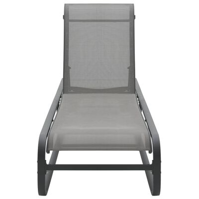 vidaXL Chaise longue Aluminium et textilène