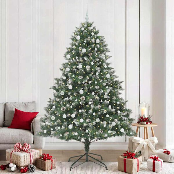 vidaXL Sapin de Noël artificiel avec 300 LED Vert 160 x 160 x 240 cm