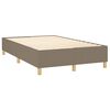 vidaXL Sommier &agrave; lattes de lit et matelas et LED Taupe 120x200cm Tissu