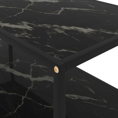 vidaXL Table basse Noir 100x50x35 cm Verre trempé