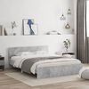 vidaXL Cadre de lit sans matelas gris b&eacute;ton 140x190 cm
