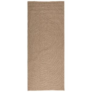vidaXL Tapis de surface Moir&eacute; HUARTE Naturel 150 x 80 cm Polyester