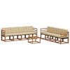 vidaXL Ensemble de canap&eacute;s d'ext&eacute;rieur 9 pc Naturel et Beige