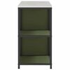 vidaXL Ensemble de rangement cuisine avec étagère 2 pcs Vert olive