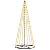 vidaXL Arbre de No&euml;l LED 235 cm 500 LED Blanc chaud Fer Noir