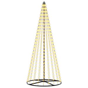 vidaXL Arbre de No&euml;l LED 235 cm 500 LED Blanc chaud Fer Noir