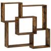vidaXL &Eacute;tag&egrave;re Murale Ch&ecirc;ne fum&eacute; 98 x 17 x 91 cm Bois d'ing&eacute;nierie