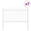 vidaXL Cl&ocirc;ture de jardin WOERDEN 7 pc 11,9 x 1 m Blanc