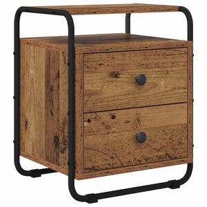 vidaXL Table de chevet Bois ancien Bois d'ing&eacute;nierie