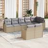 vidaXL Ensemble de canap&eacute; de jardin 8 pcs Beige et Gris clair