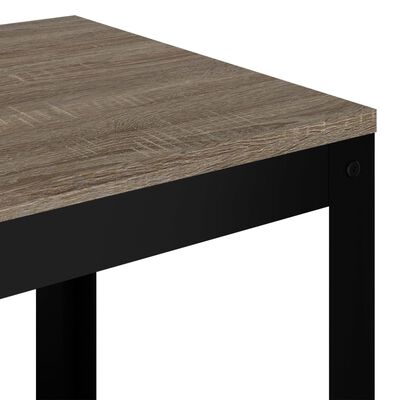 vidaXL Table d'appoint Gris et noir 40x40x45 cm MDF et fer