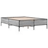 vidaXL Cadre de lit sans matelas sonoma gris 160x200 cm