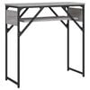 vidaXL Table console avec &eacute;tag&egrave;re sonoma gris 75x30x75 cm