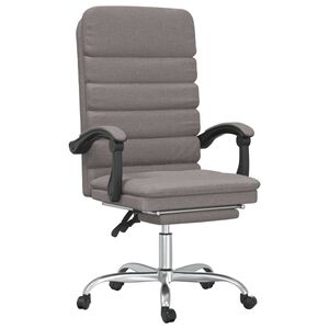 vidaXL Fauteuil de massage inclinable de bureau Taupe Tissu