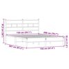 vidaXL Cadre de lit sans matelas ch&ecirc;ne marron 150x200 cm