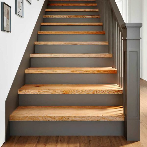 vidaXL Marches d'escalier 16 pcs marron clair 90x30x2 cm ch&ecirc;ne massif