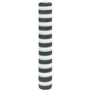 vidaXL Filet brise-vue vert et blanc 1x10 m PEHD 75 g/m&sup2;