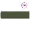 vidaXL Bordure de Pelouse 10 pc 25 x 103 cm Acier Vert olive