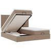 VidaXL Cadre de lit ottoman et matelas cappuccino 200x200cm similicuir