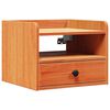 vidaXL Table de chevet Brun cire 38 x 36 x 29,5 cm Bois massif en pin