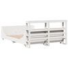 vidaXL Cadre de lit sans matelas blanc 140x200 cm bois de pin massif