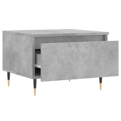 vidaXL Table basse gris béton 50x46x35 cm bois d'ingénierie