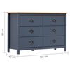 vidaXL Buffet Hill Gris 125x40x80 cm Bois de pin solide