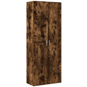 vidaXL Buffet haut ch&ecirc;ne fum&eacute; 70x35x180 cm bois d'ing&eacute;nierie