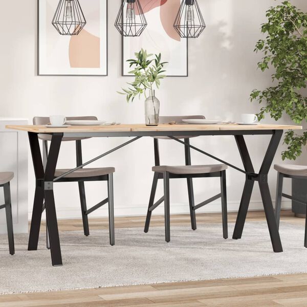 vidaXL Pieds de table à manger cadre en Y 140x60x73 cm acier