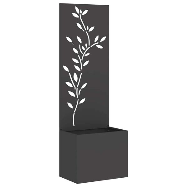 vidaXL &Eacute;cran de confidentialit&eacute; de jardin Floral Noir 50 x 140 cm