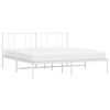 vidaXL Cadre de lit m&eacute;tal sans matelas et t&ecirc;te de lit blanc 183x213 cm